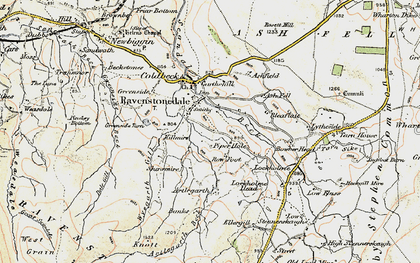 Old map of Ash Fell in 1903-1904