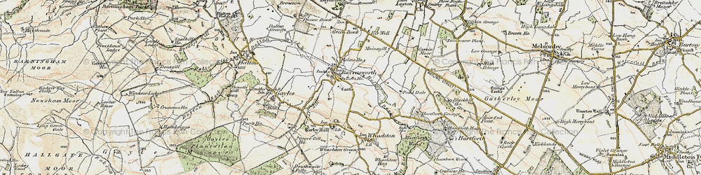 Old map of Ravensworth in 1903-1904