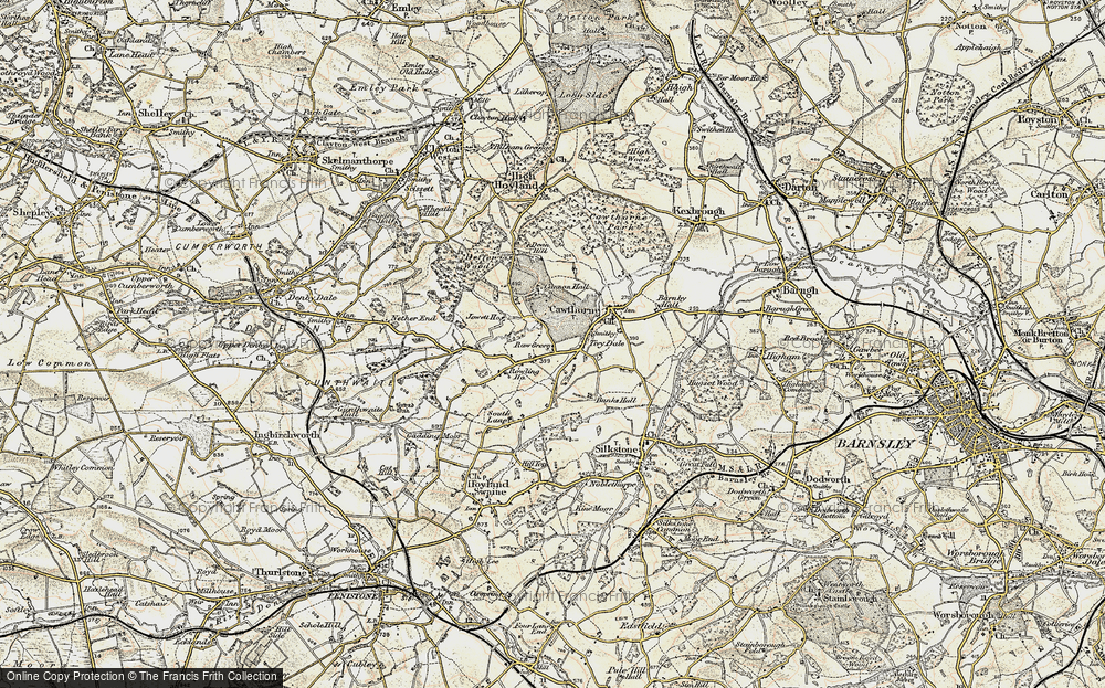 Old Map of Raw Green, 1903 in 1903