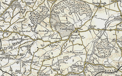 Old map of Raw Green in 1903