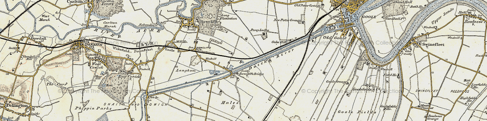 Old map of Rawcliffe Bridge in 1903
