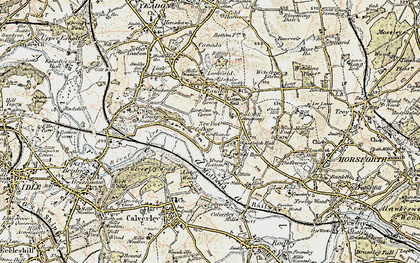 Old map of Rawdon Carrs in 1903-1904