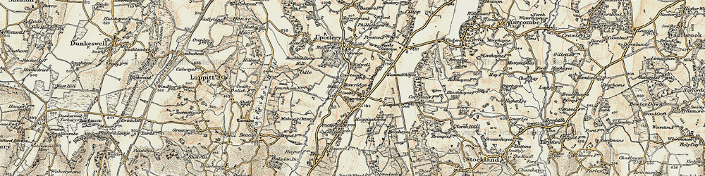 Old map of Rawridge in 1898-1900