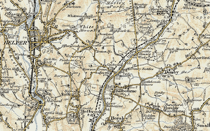 Old map of Rawson Green in 1902