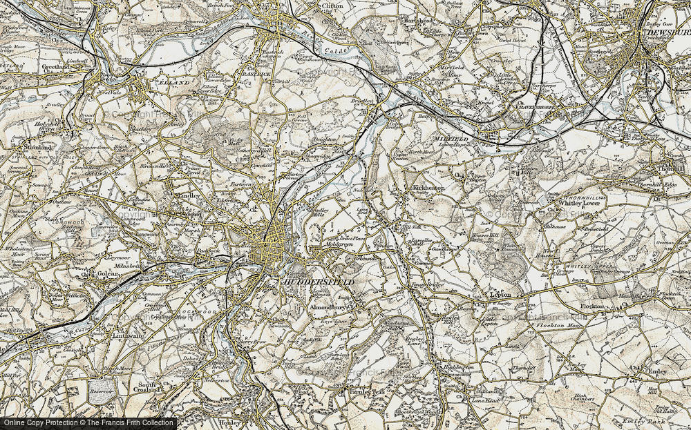 Old Map of Rawthorpe, 1903 in 1903