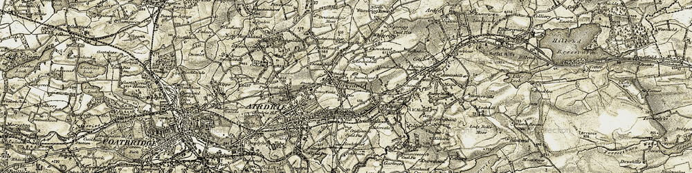 Old map of Rawyards in 1904-1905