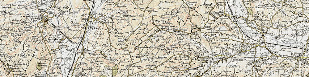 Old map of Bleara Lowe in 1903-1904