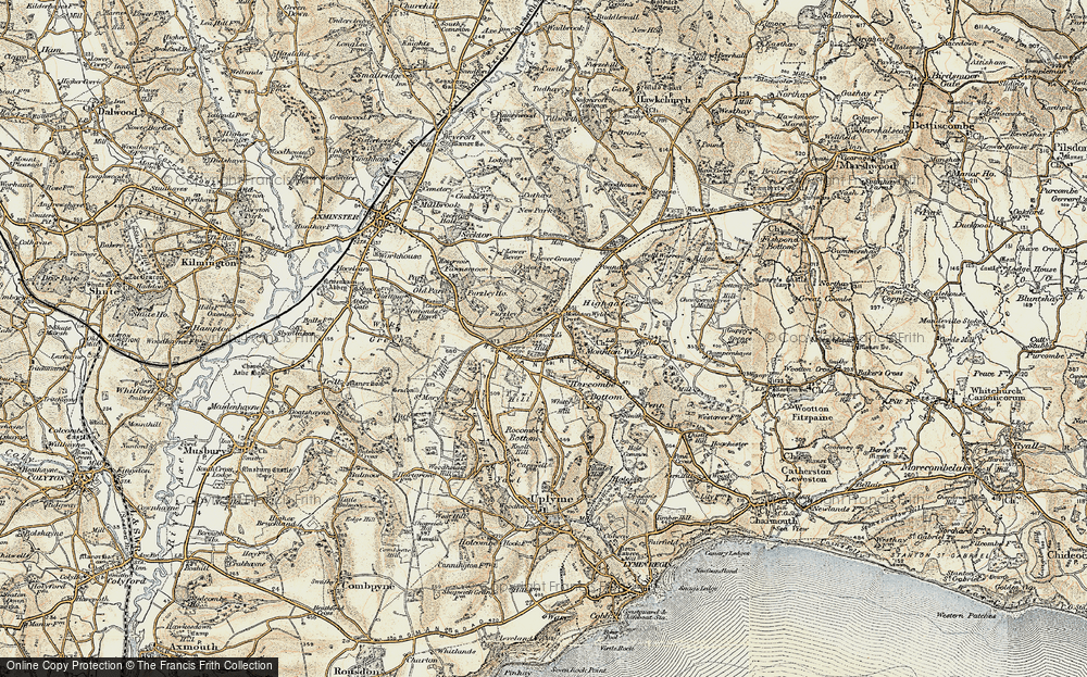 Old Map of Raymond's Hill, 1898-1899 in 1898-1899
