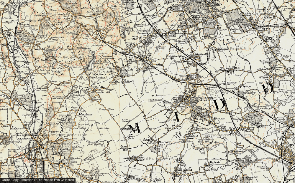 Old Map of Rayners Lane, 1897-1898 in 1897-1898