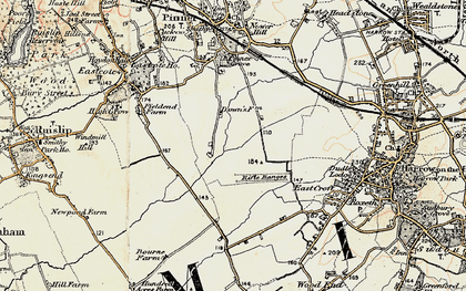 Old map of Rayners Lane in 1897-1898