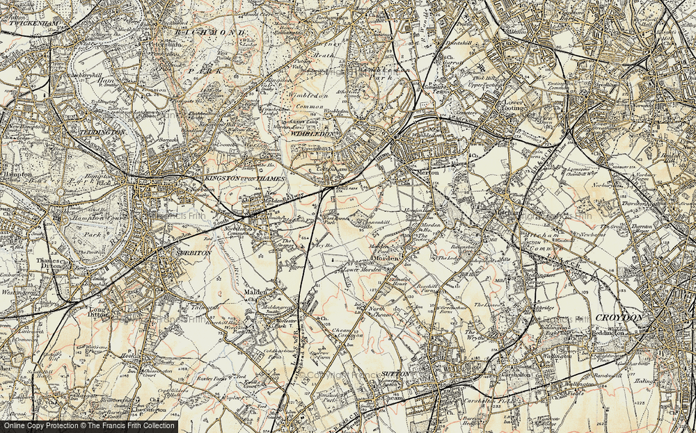 Old Map of Raynes Park, 1897-1909 in 1897-1909