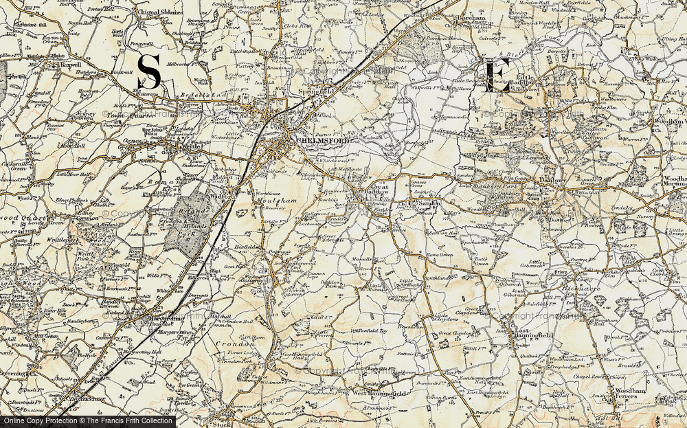 Old Map of Reader's Corner, 1898 in 1898