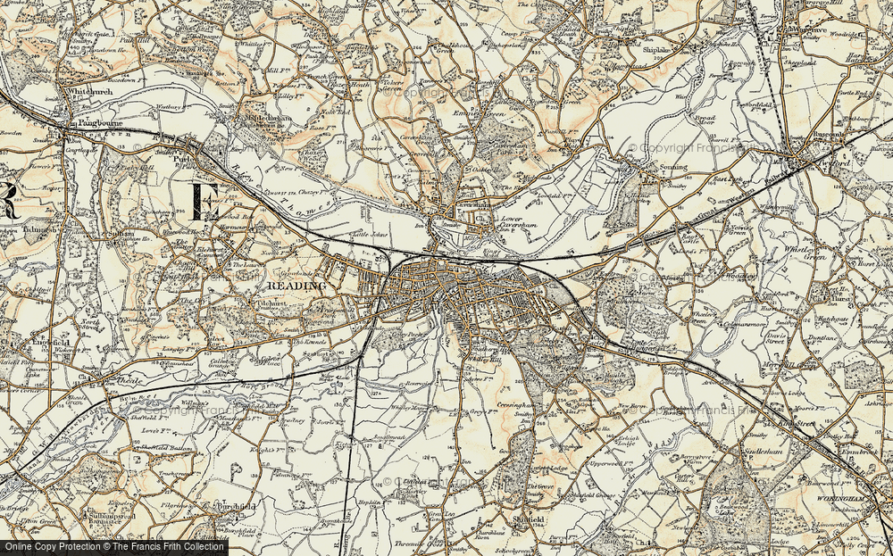 Old Map of Reading, 1897-1909 in 1897-1909