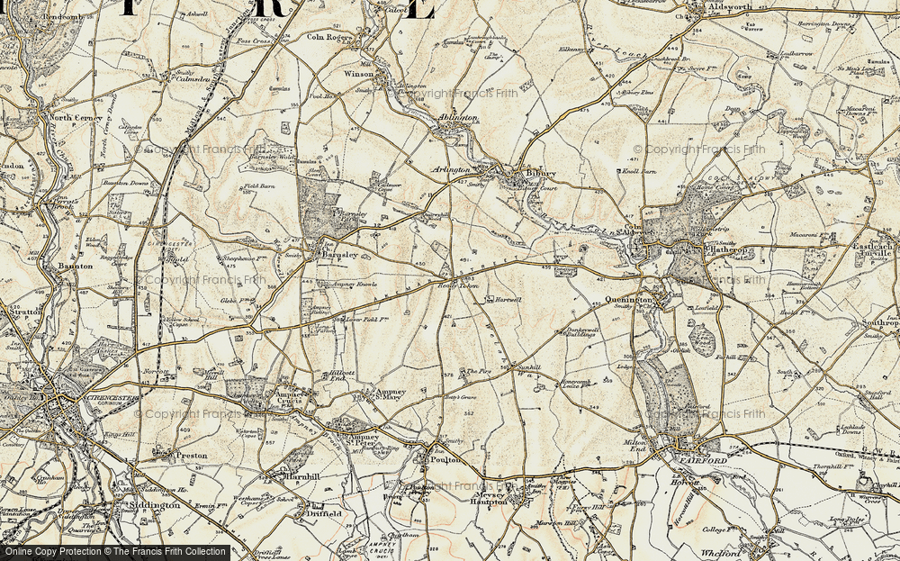 Old Map of Ready Token, 1898-1899 in 1898-1899