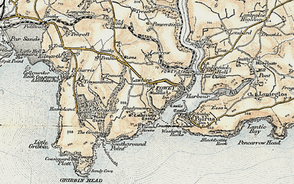 Old map of Lescrow in 1900