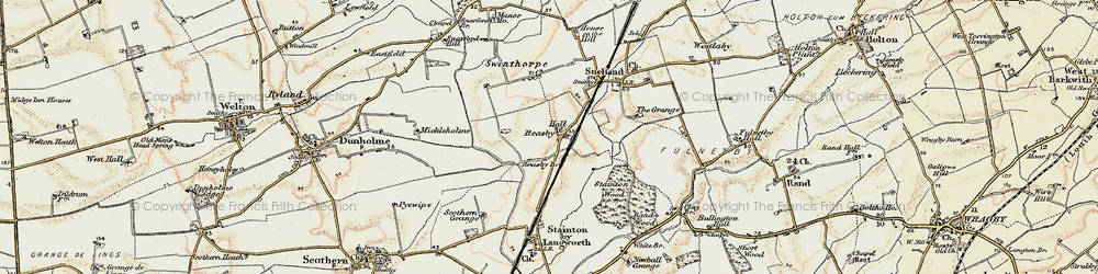 Old map of Reasby in 1902-1903