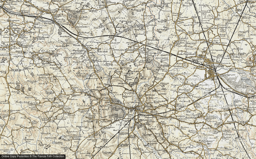Old Map of Rease Heath, 1902-1903 in 1902-1903