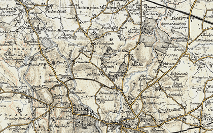 Old map of Poole Hall in 1902-1903