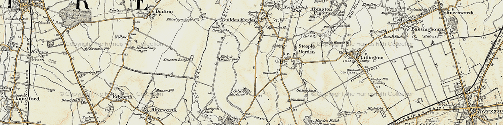 Old map of Red Barn in 1898-1901