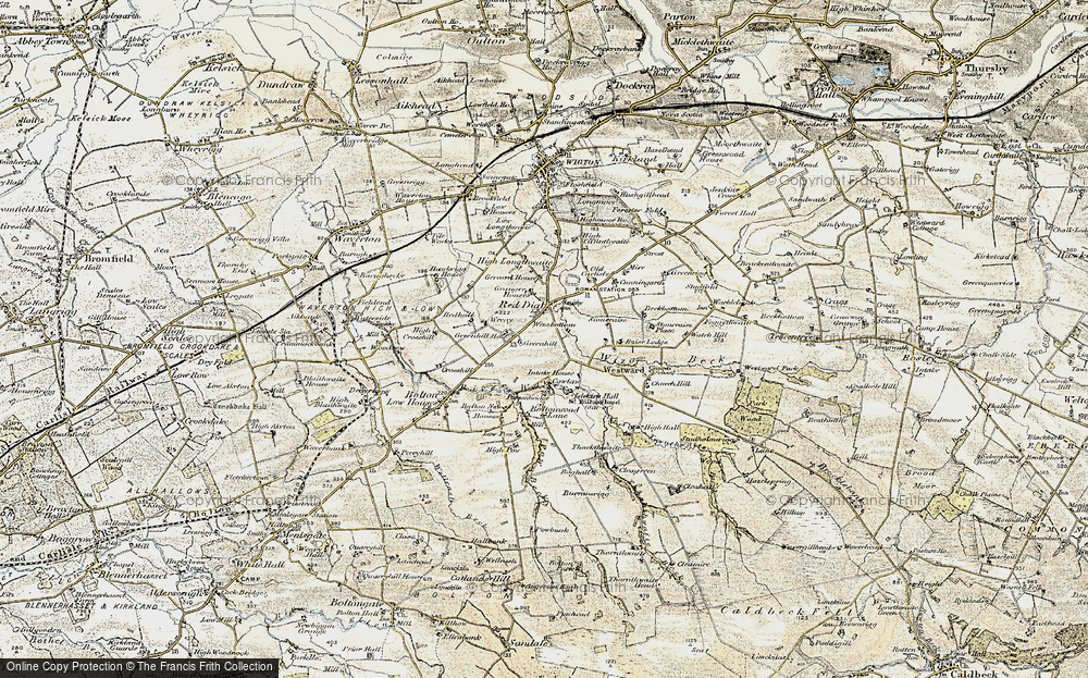 Old Map of Red Dial, 1901-1904 in 1901-1904