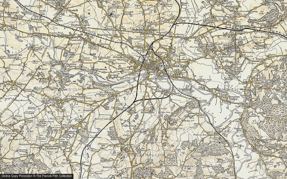 Old Map of Red Hill, 1900-1901 in 1900-1901
