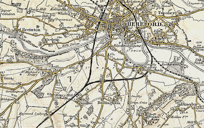 Old map of Red Hill in 1900-1901