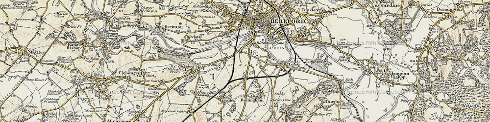Old map of Red Hill in 1900-1901