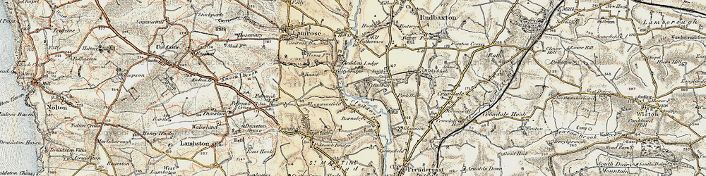Old map of Red Hill in 1901-1912