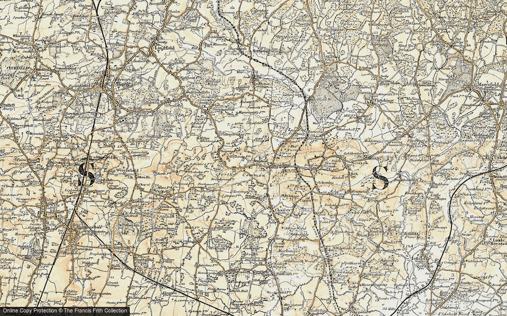 Old Map of Red House Common, 1898 in 1898