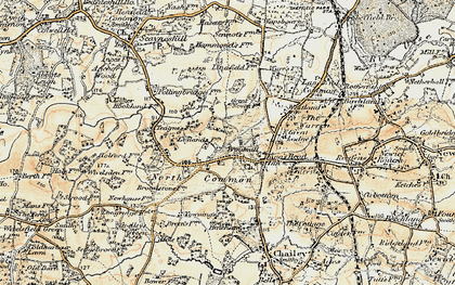 Old map of Red House Common in 1898