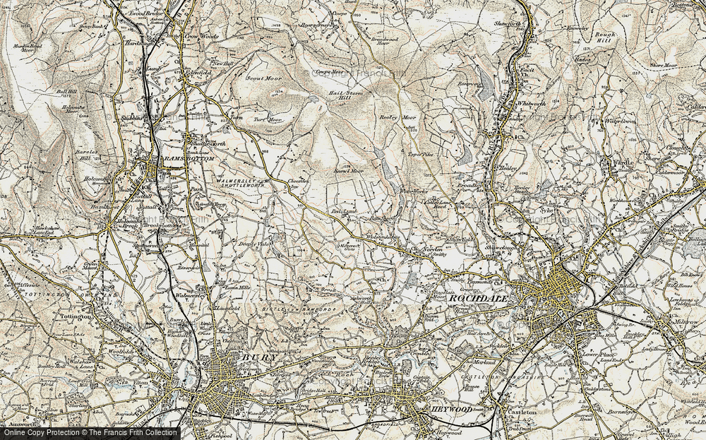Old Map of Red Lumb, 1903 in 1903