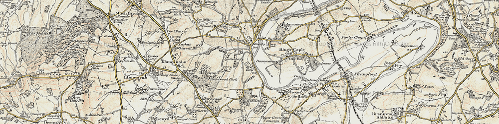Old map of Red Rail in 1899-1900
