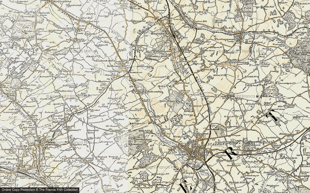 Old Map of Redbournbury, 1898 in 1898