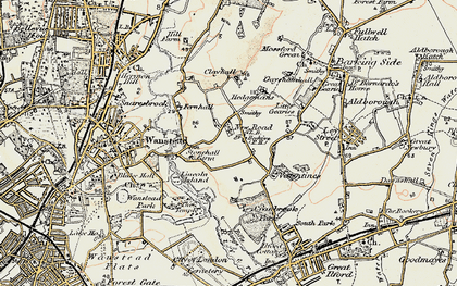 Old map of Redbridge in 1897-1898