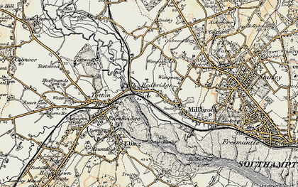 Old map of Redbridge in 1897-1909