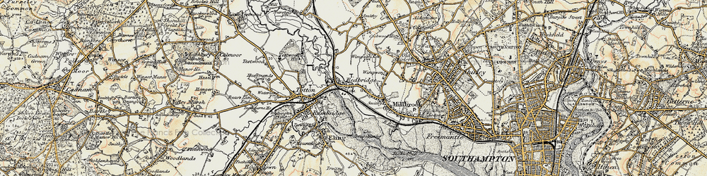 Old map of Redbridge in 1897-1909