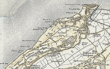 Old map of Redcliffe Bay in 1899-1900