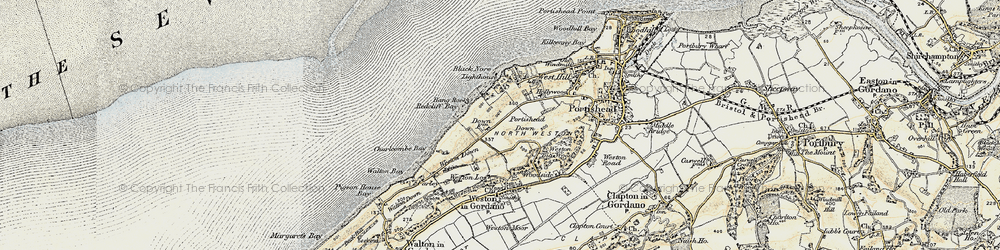 Old map of Black Nore in 1899-1900