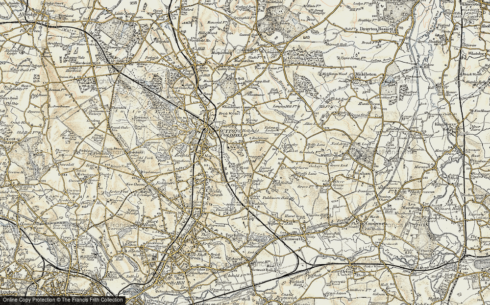 Old Map of Reddicap Heath, 1901-1902 in 1901-1902
