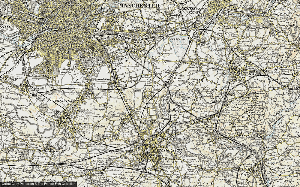 Old Map of Reddish, 1903 in 1903
