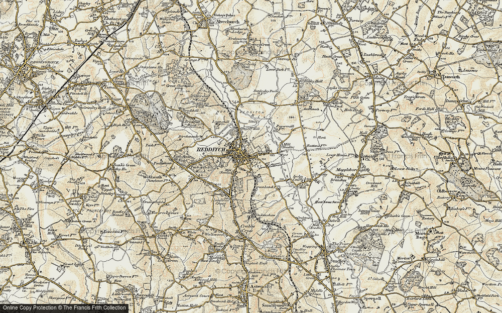 Old Map of Redditch, 1901-1902 in 1901-1902