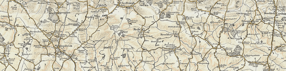 Old map of Rede in 1899-1901
