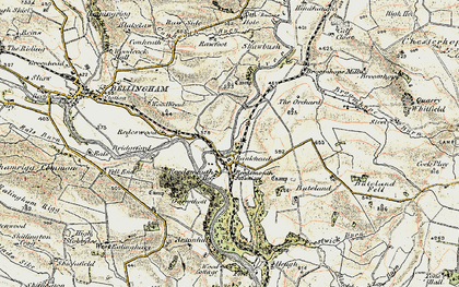 Old map of Anton Hill in 1901-1904
