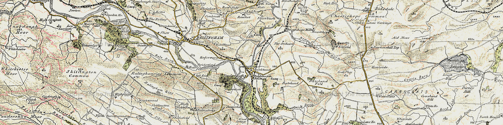 Old map of Anton Hill in 1901-1904