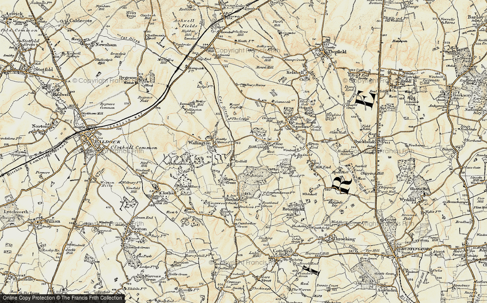 Old Map of Historic Map covering Bury Barns in 1898-1899