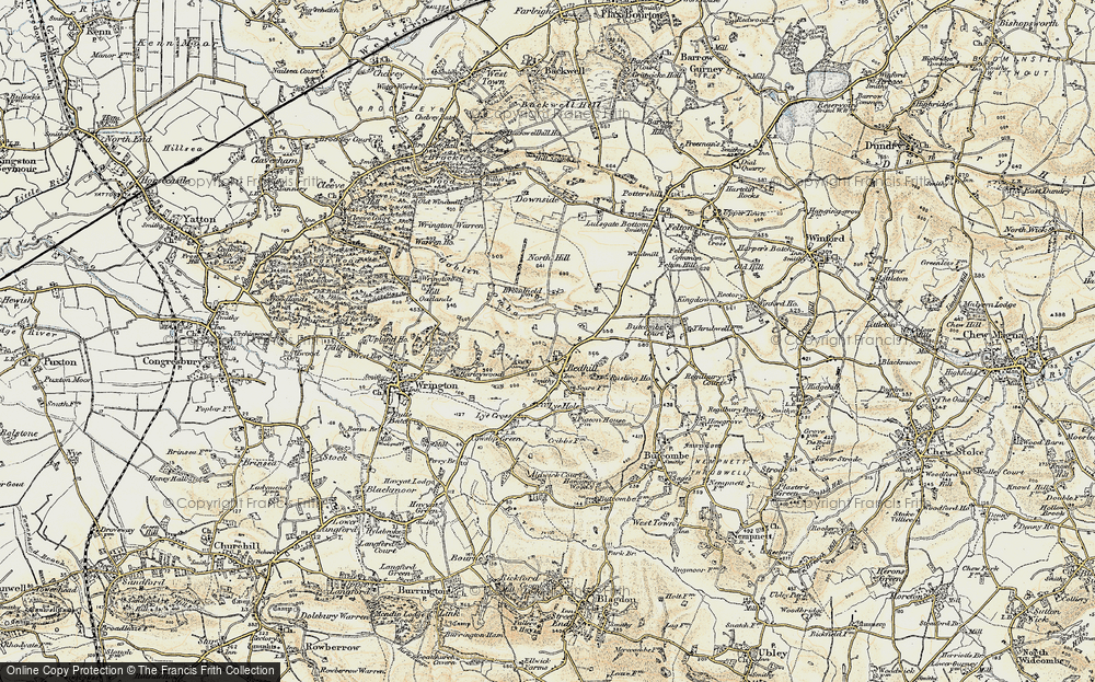 Old Map of Redhill, 1899 in 1899