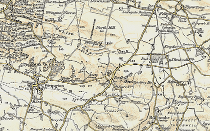 Old map of Redhill in 1899