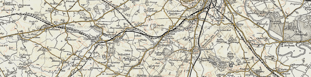 Old map of Redhill in 1902
