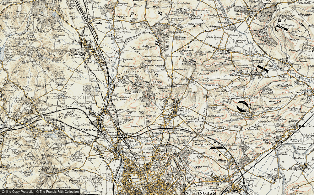 Old Map of Historic Map covering Leapool in 1902