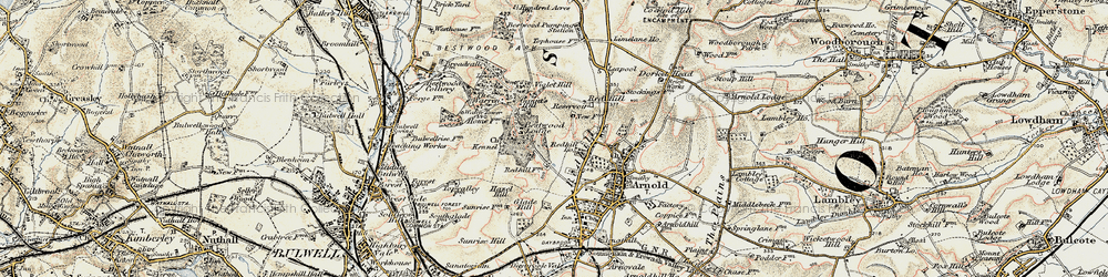 Old map of Leapool in 1902